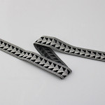 FITA RÍGIDA FLECHA 2,9cm CHAMPAGNE/PRETO 20m