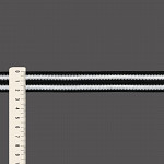FITA RÍGIDA LISTRADA 2,2cm PRETO/SEM BENEFICIAMENTO 20m