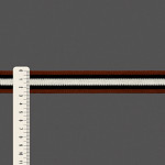 FITA RÍGIDA LISTRADA 2,7cm MARROM/PRETO/CHAMPAGNE 20m