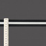 FITA RIGIDA LISTRADA 2,9cm PRETO/CHAMPAGNE 20m