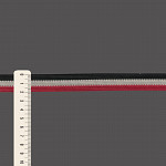 FITA RÍGIDA LISTRADA 2cm PRETO/CINZA/VINHO 20m