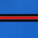 FITA RÍGIDA LISTRADA 3,3cm PRETO/SEM BENEFICIAMENTO/VERMELHO MAÇÃ 20m