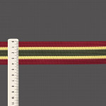 FITA RÍGIDA LISTRADA 4,1cm BORDÔ/AMARELO BEBÊ/VERDE 20m