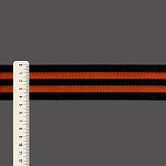 FITA RÍGIDA LISTRADA 4,4cm PRETO/LARANJA TOPAZIO 20m