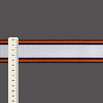 FITA RÍGIDA LISTRADA 4,5cm AZUL/SALMÃO/BRANCO 20m