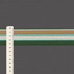 FITA RÍGIDA LISTRADA RELEVO 4,5cm VERDE/CHAMPAGNE/BEGE 20m
