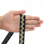 FITA RÍGIDA ZIG ZAG 1,9cm PRETO/PÊSSEGO/AMARELO BEBÊ/ROSA 20m