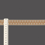 FITA RÍGIDA ZIG ZAG 2,5cm AREIA/LARANJA ESCURO 50m