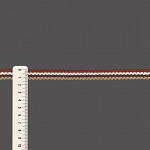 FITA RÍGIDA ZIG ZAG LISTRADO 1,3cm BEGE/MARROM/CHAMPAGNE/CONHAQUE/PRATA 50m