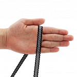 FITA RÍGIDA ZIG ZAG LISTRADO 1,3cm PRETO/CINZA MÉDIO/PRATA 50m