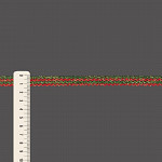 FITA RÍGIDA ZIG ZAG LISTRADO 1,3cm VERDE/VERMELHO/OURO 50m