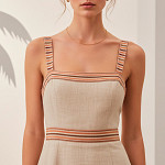 FITA RÍGIDA ZIG ZAG RUBY 1,3cm MARROM/BEGE/MOSTARDA/CONHAQUE 50m