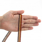 FITA RÍGIDA ZIG ZAG RUBY 1,3cm MARROM/BEGE/MOSTARDA/CONHAQUE/PRATA 50m