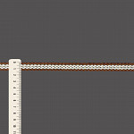 FITA RÍGIDA ZIG ZAG RUBY 1,3cm MARROM MÉDIO/CHAMPAGNE/OURO 50m