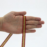 FITA RÍGIDA ZIG ZAG RUBY 1,3cm VERMELHO/OURO 50m