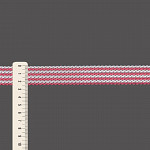 FITA RÍGIDA ZIG ZAG RUBY 2,5cm GOIABA/SEM BENEFICIAMENTO 50m