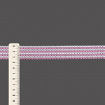 FITA RÍGIDA ZIG ZAG RUBY 2,5cm ROSA/SEM BENEFICIAMENTO 50m