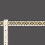 FITA RÍGIDA ZIG ZAG SAFARI 2,1cm CHAMPAGNE/AREIA ESCURO/VERDE MUSGO/BEGE 20m