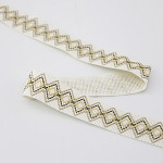 FITA RÍGIDA ZIG ZAG SAFARI 2,1cm CHAMPAGNE/AREIA ESCURO/VERDE MUSGO/BEGE 20m