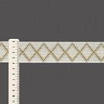 FITA RÍGIDA ZIG ZAG SAFARI 3,9cm CHAMPAGNE/AREIA ESCURO/VERDE MUSGO/BEGE 30m