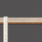 FITA RÍGIDA ZIG ZAG TRANÇADO 3cm PALHA/CHAMPAGNE/BEGE/MARROM MÉDIO 20m