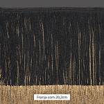 FRANJA CAMADAS LISA 20,2cm PRETO/MARROM MÉDIO 10m