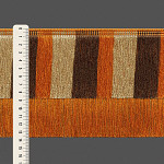 FRANJA CAMADAS LISTRADA 13,7cm SALMÃO/BEGE/CASTOR/LARANJA QUEIMADO 10m