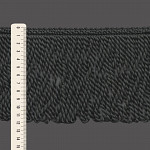 FRANJA CORDAO 12cm PRETO 10m