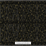 FRANJA ENTREMEIO BOLINHA 36,3cm PRETO/OURO 10m