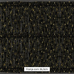 FRANJA ENTREMEIO BOLINHA 36,3cm PRETO/OURO 10m