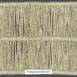 FRANJA ENTREMEIO TESSA 60,1cm AREIA/PRATA/OURO 10m