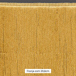 FRANJA ESPESSA LISA 39,8cm BEGE/OURO CLARO 10m