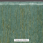 FRANJA ESPESSA LISA 39,8cm VERDE ACIZENTADO/OURO 10m FRANJA ESPESSA LISA 39,8cm VERDE ACIZENTADO/OURO 10m