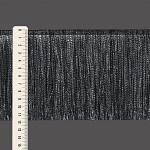 FRANJA FINA LISA 11,8cm PRETO/PRATA 10m