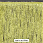 FRANJA FINA LISA 120cm AMARELO CLARO 10m
