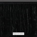 FRANJA FINA LISA 22,8cm PRETO 10m