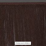 FRANJA FINA LISA 24,8cm MARROM 10m