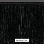 FRANJA FINA LISA 29,8cm PRETO 10m
