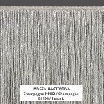 FRANJA FINA LISA 40cm CHAMPAGNE/PRATA 10m