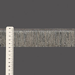 FRANJA FINA LISA 4,8cm CINZA/PRATA 10m