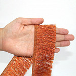 FRANJA FINA LISA 4,8cm MARROM QUEIMADO/COBRE 10m