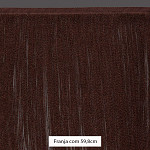 FRANJA FINA LISA 59,8cm MARROM 10m