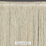 FRANJA FINA LISA 59,8cm PALHA 10m