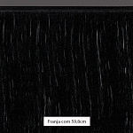 FRANJA FINA LISA 59,8cm PRETO 10m