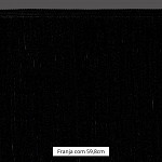 FRANJA FINA LISA 59,8cm PRETO 10m