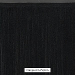 FRANJA FINA LISA 75,8cm PRETO 10m
