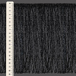 FRANJA LISA 18,8cm PRETO/PRATA 10m