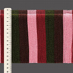 FRANJA LISTRADA 13,8cm MARROM/ROSA LÍRIO/MARSALA/VERDE MUSGO 10m