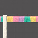 FRANJA LISTRADA 3,2cm ROSA/AMARELO BEBÊ/VERDE/LAVANDA 10m