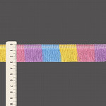FRANJA LISTRADA 3cm AZUL CLARO/AMARELO BEBÊ/ROSA PASTEL/LAVANDA 10m
